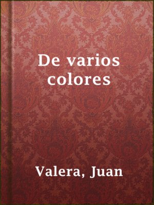 cover image of De varios colores